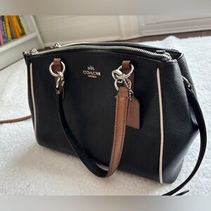 Coach Black and Brown Leather Mini Christie Carryall Shoulder Bag